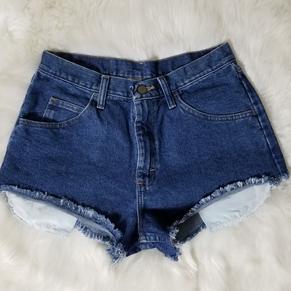 Wrangler Pants - Wrangler Very High Rise Cutoff Denim Shorts